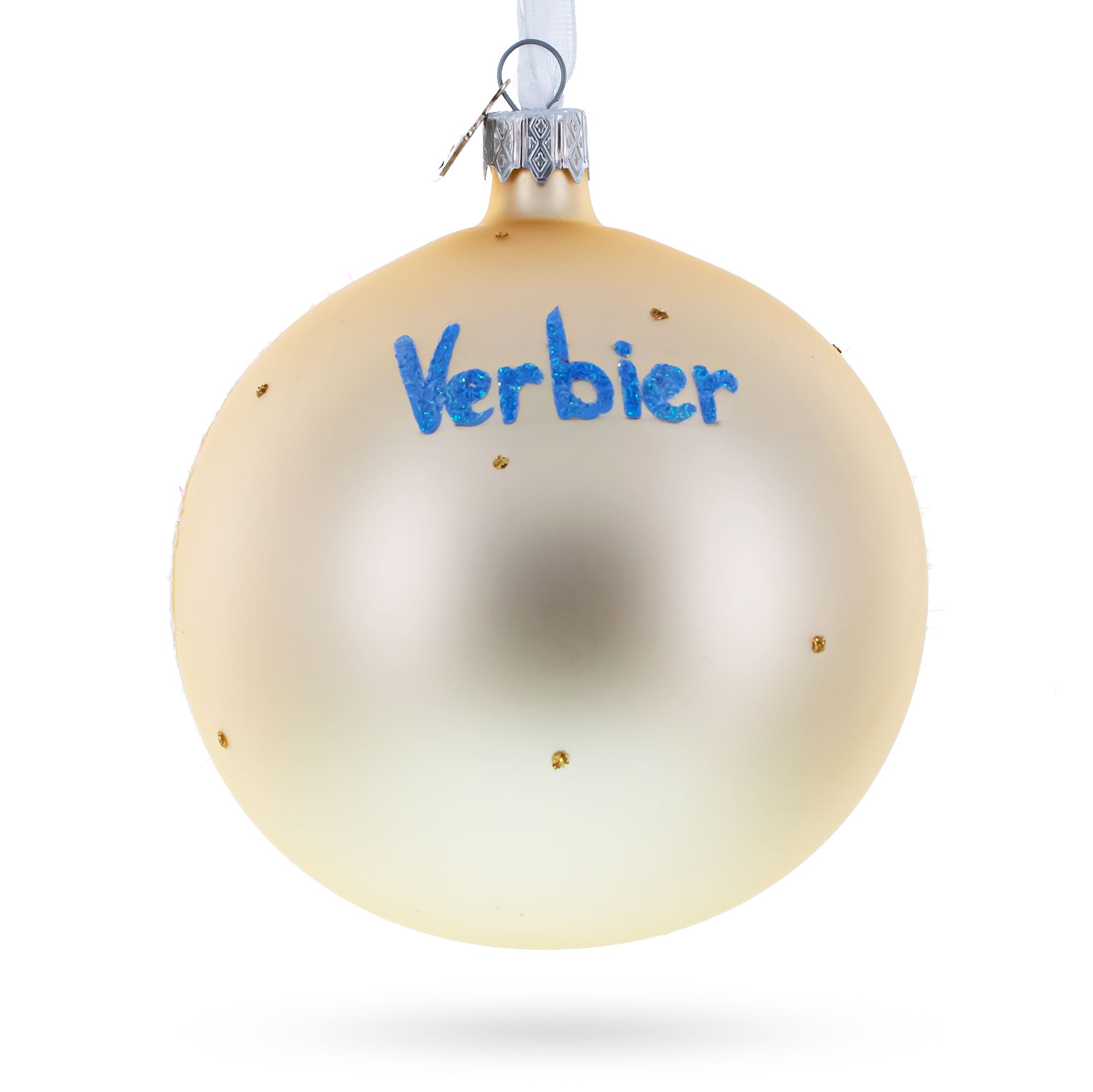 Verbier Ski Resort, Switzerland Glass Ball Christmas Ornament