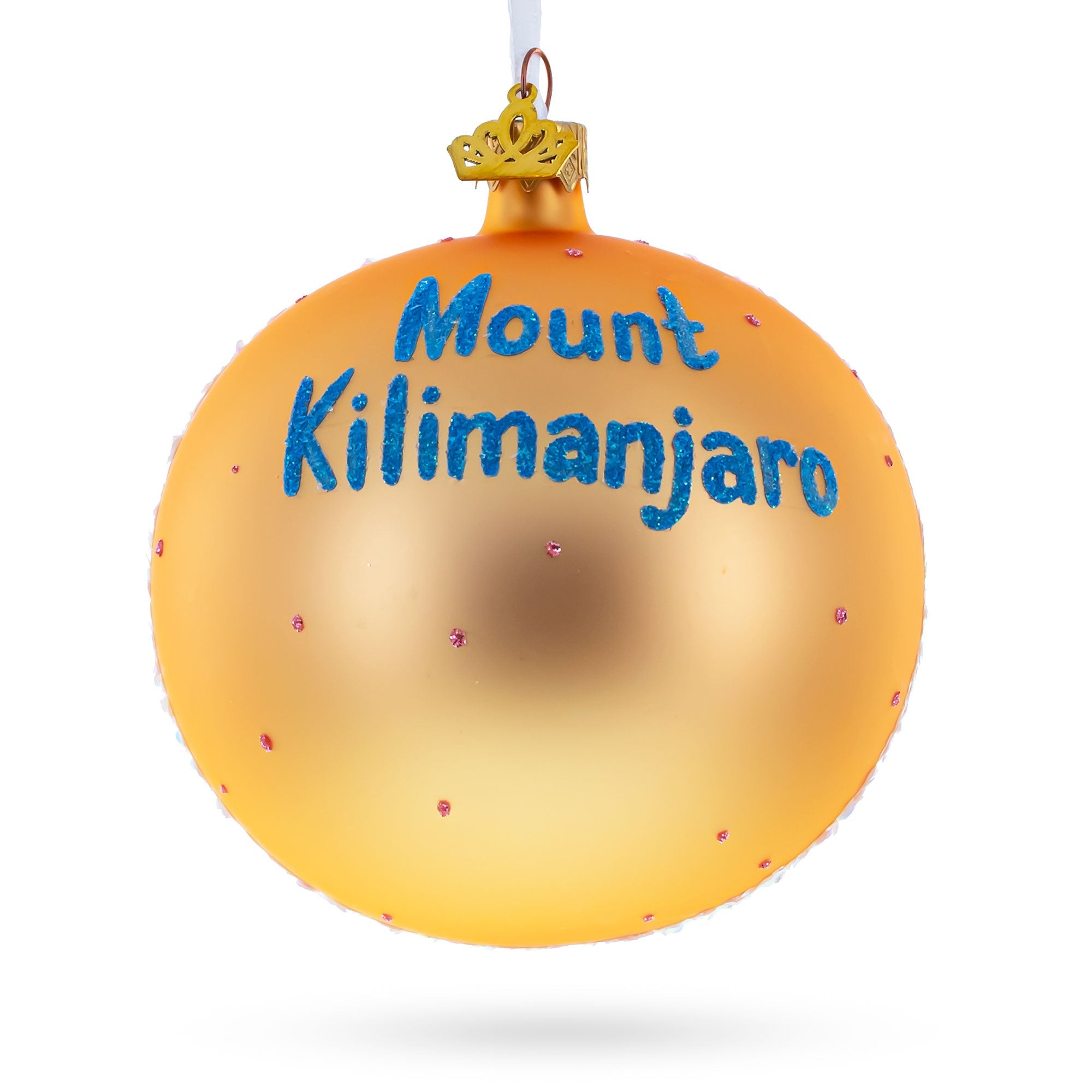 Mount Kilimanjaro, Tanzania Glass Ball Christmas Ornament