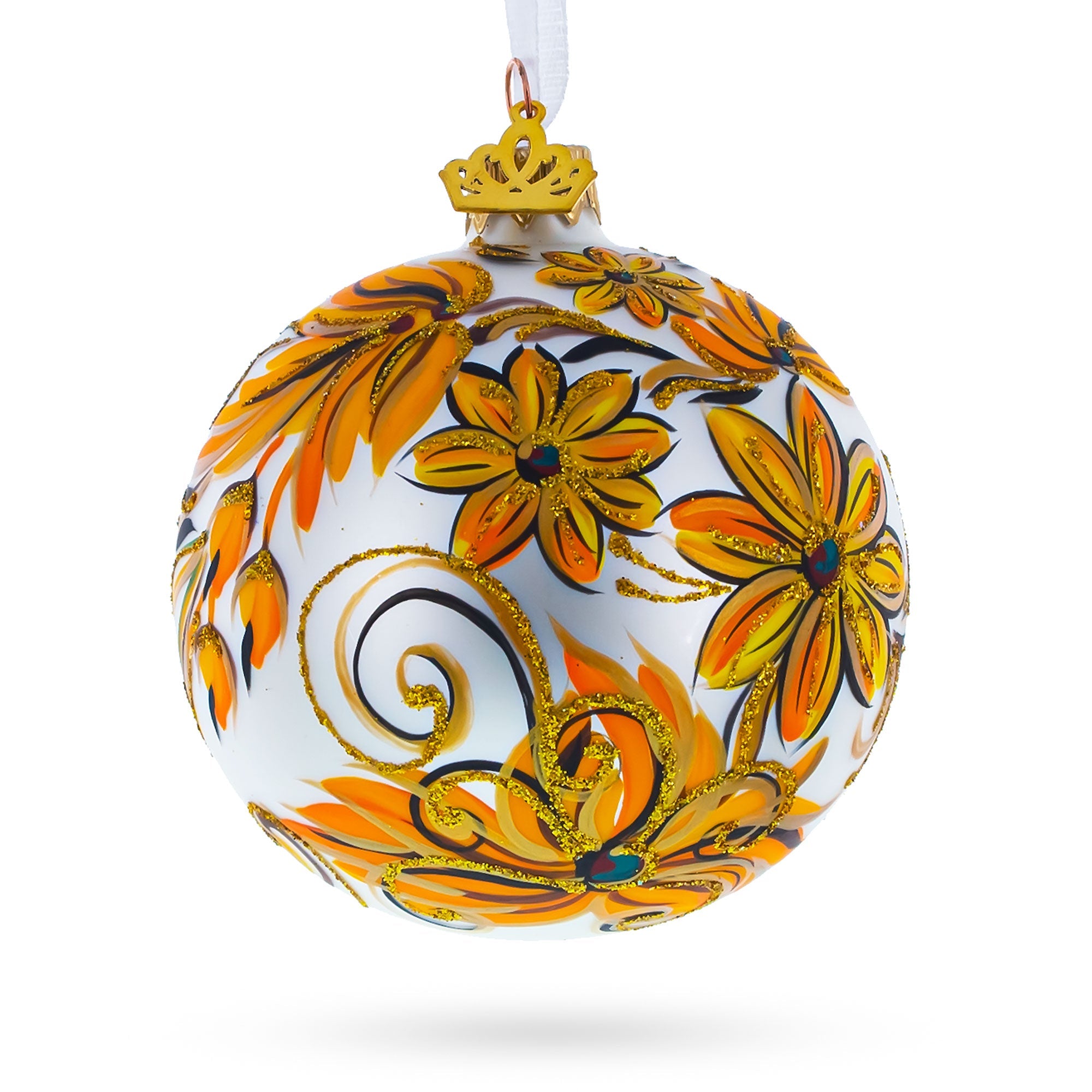 Coneflowers Glass Ball Ornament