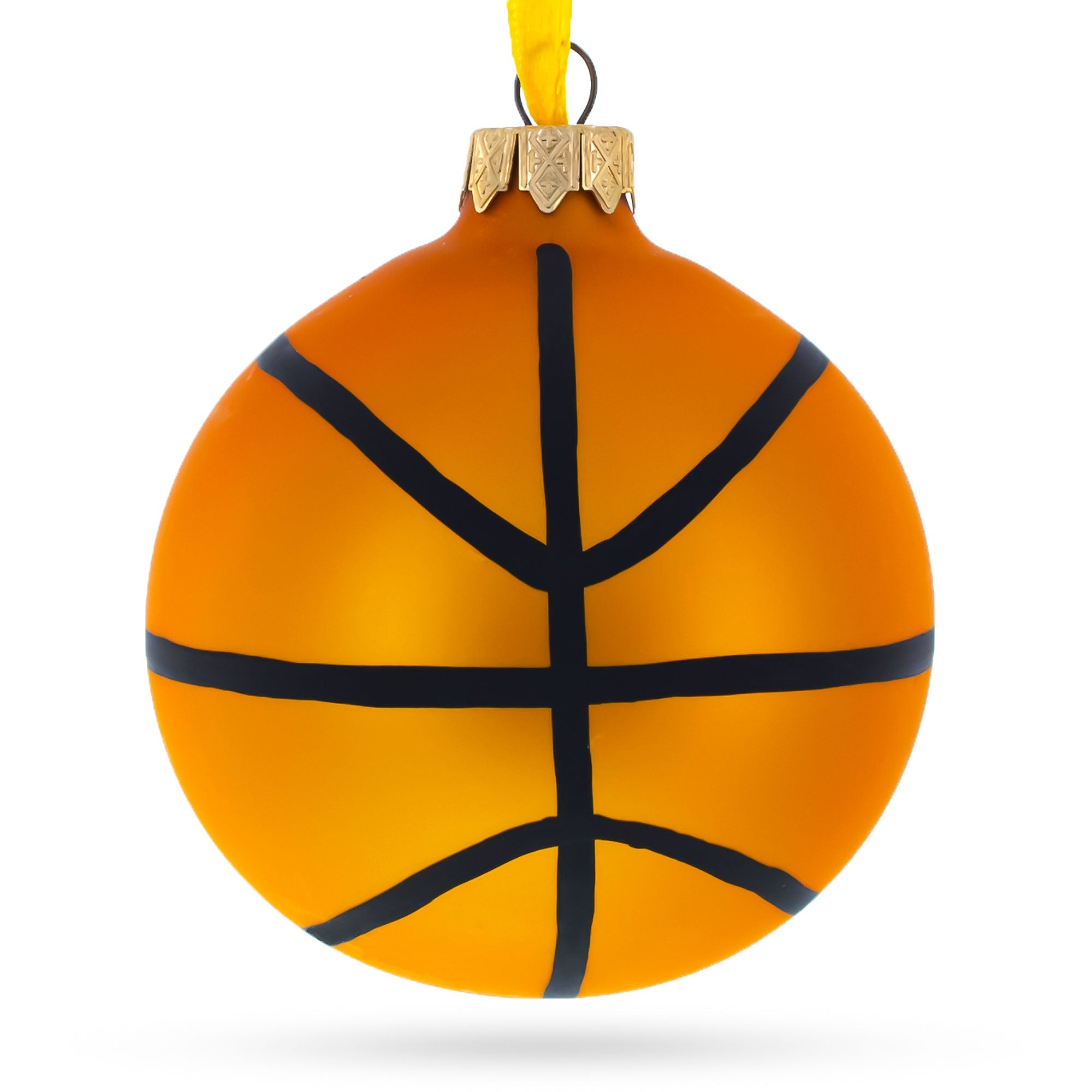 Slam Dunk Sensation: Basketball Player In Action Blown Glass Ball Christmas Sports Ornament 4 Inches