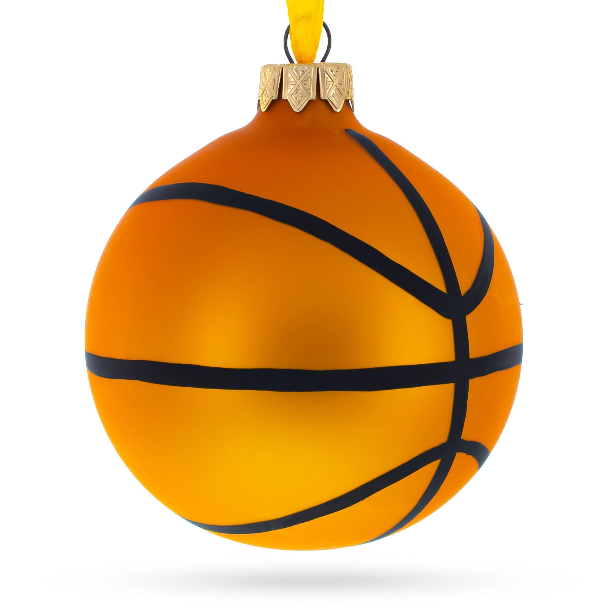 Slam Dunk Sensation: Basketball Player In Action Blown Glass Ball Christmas Sports Ornament 4 Inches