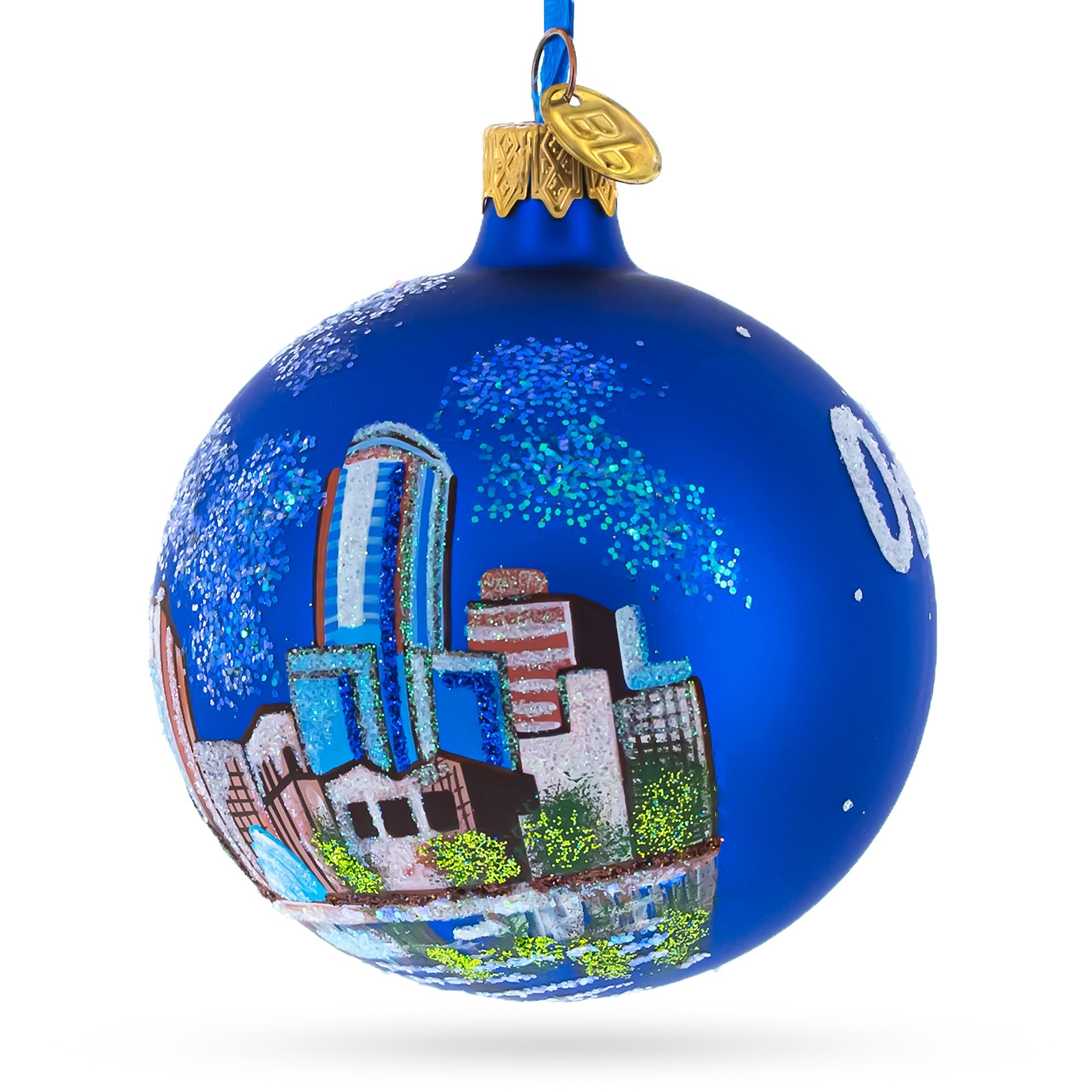 Orlando, Florida Glass Ball Christmas Ornament 3.25 Inches