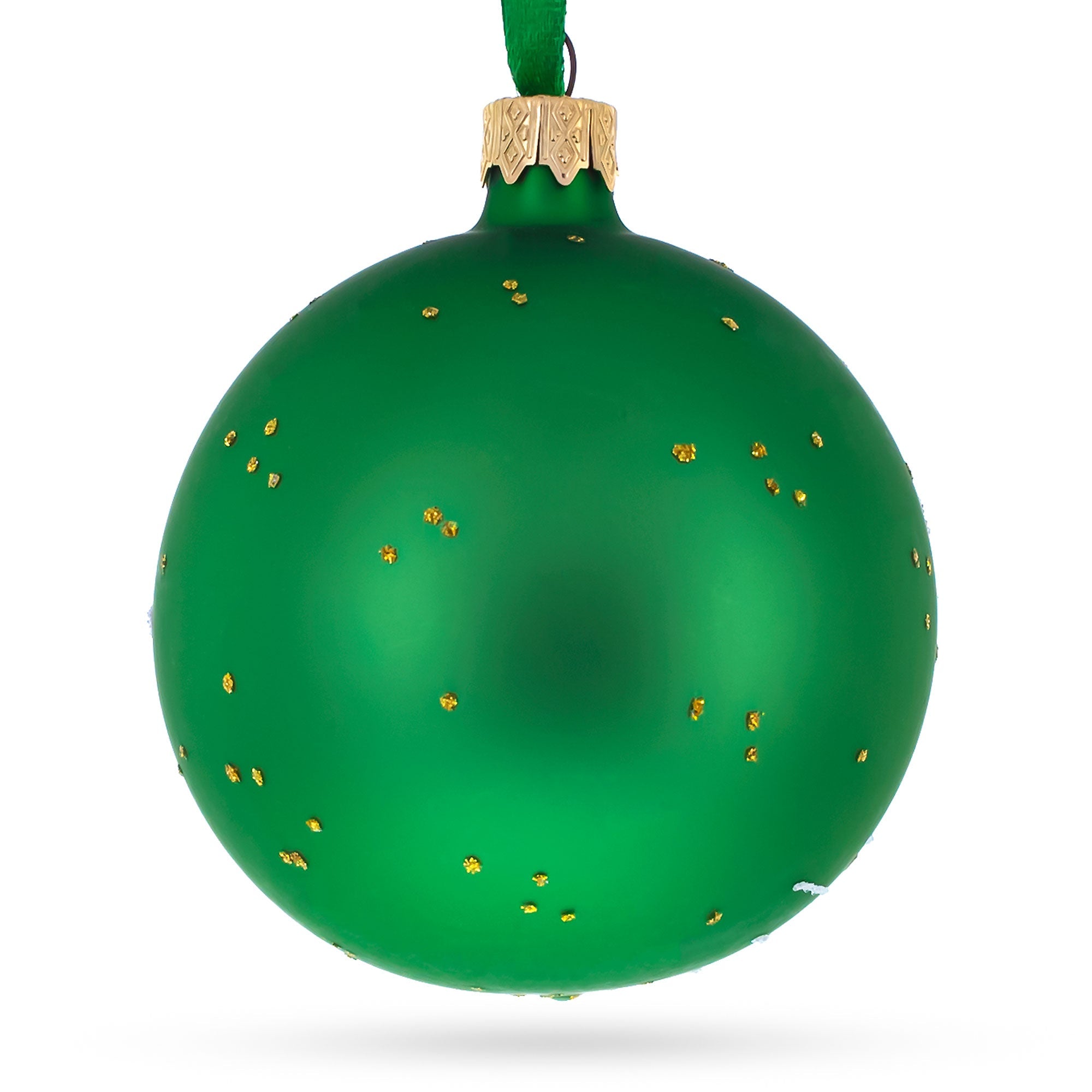 Touchdown Triumph: American Football Blown Glass Christmas Ornament 3.25 Inches