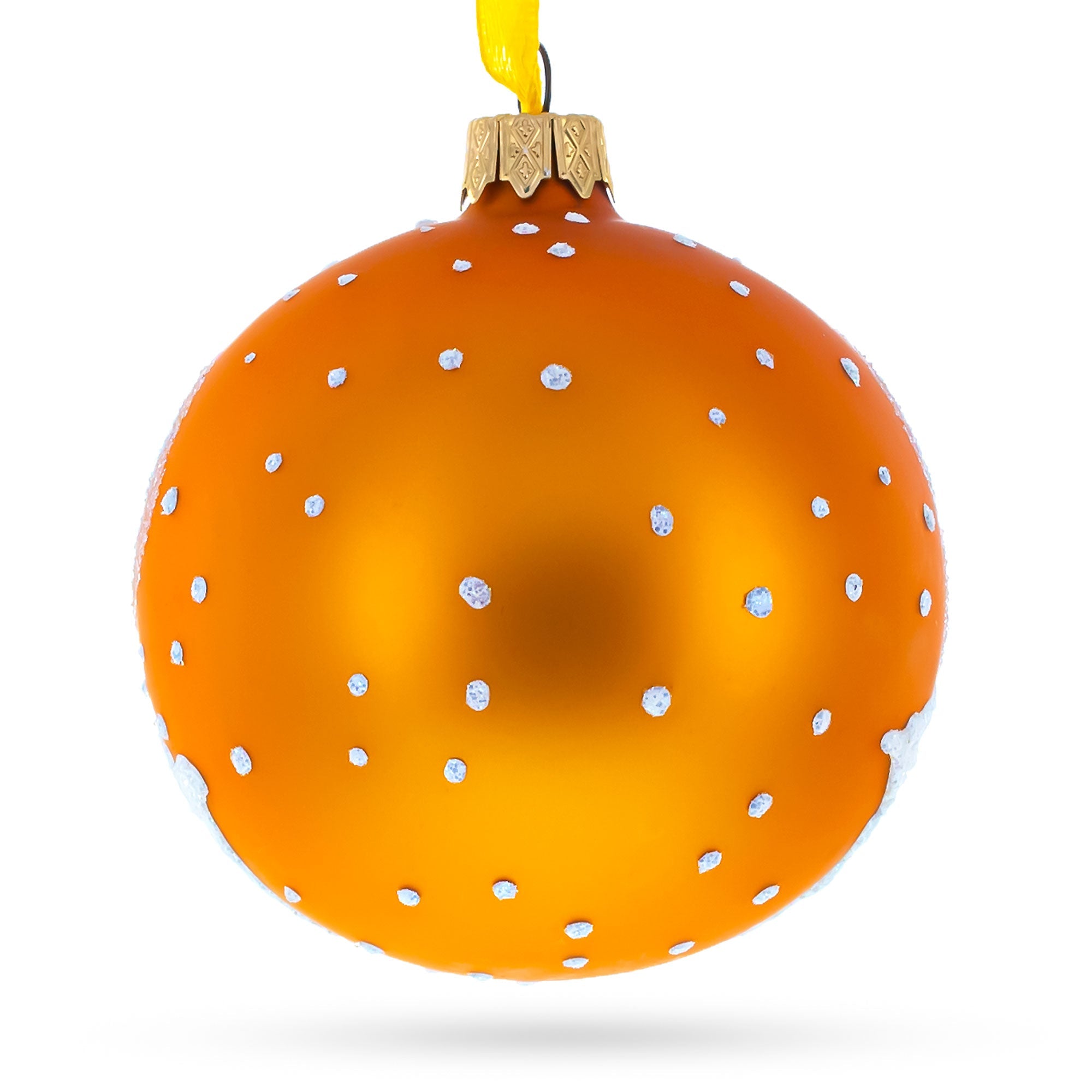 Festive Dogs' Holiday Celebration - Blown Glass Ball Christmas Ornament 3.25 Inches