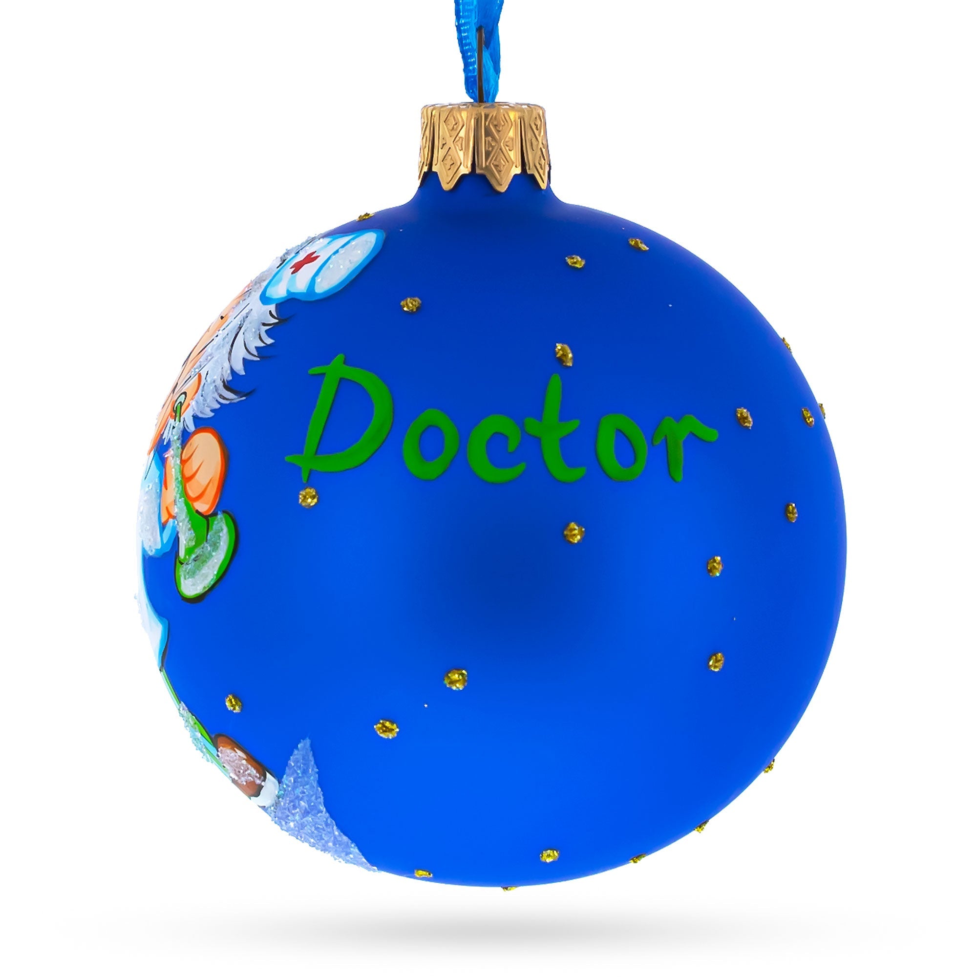 The Caring Doctor - Blown Glass Ball Christmas Ornament 3.25 Inches