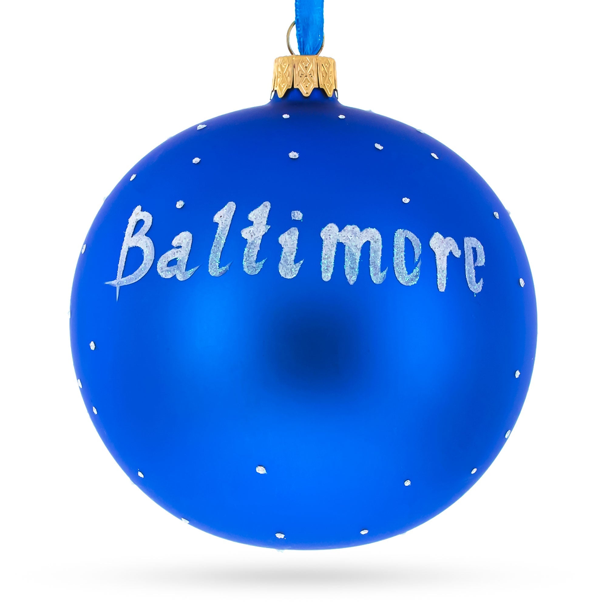 Baltimore, Maryland Glass Ball Christmas Ornament 3.25 Inches