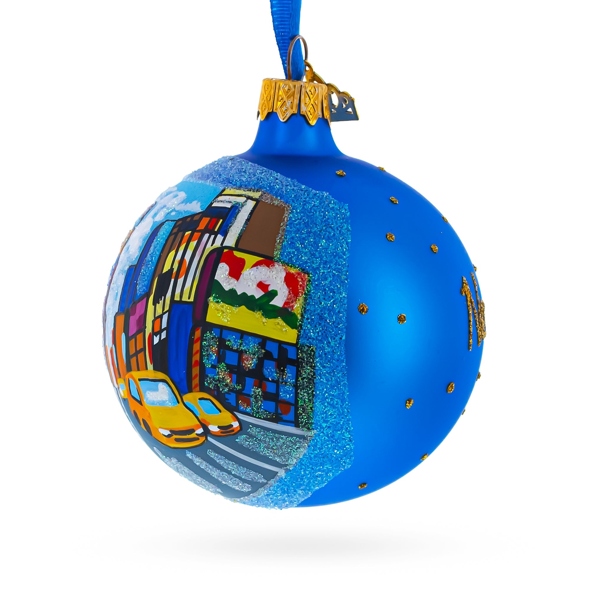 Times Square, New York City Glass Ball Christmas Ornament 3.25 Inches