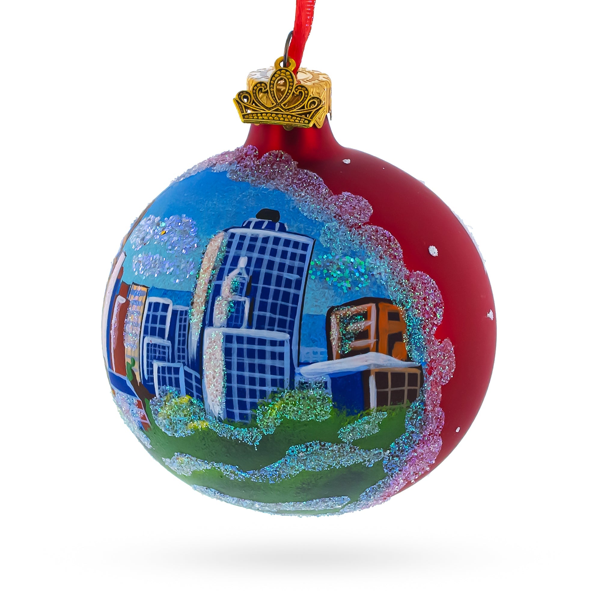 Memphis, Tennessee Glass Ball Christmas Ornament 3.25 Inches