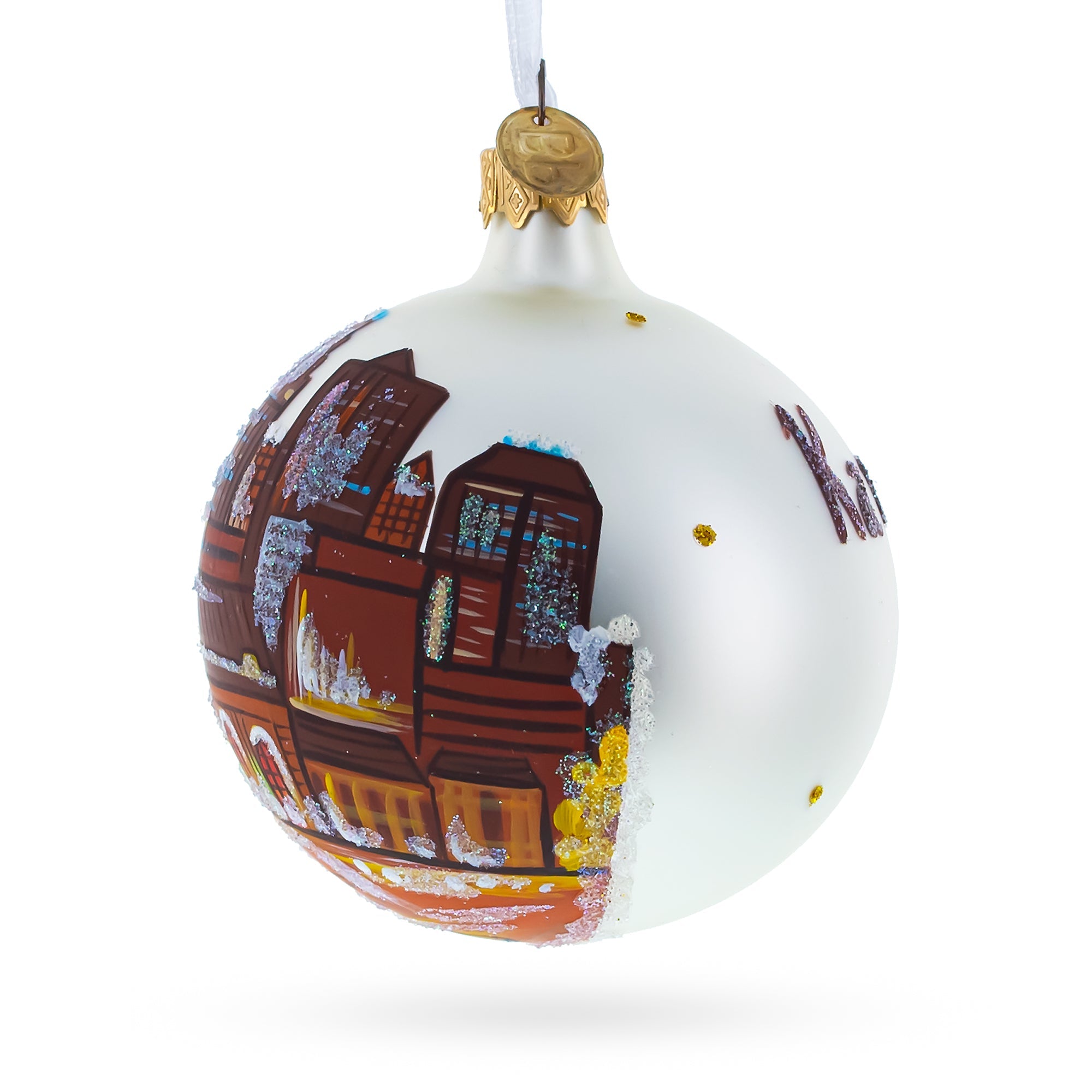 Kansas City, Missouri Glass Ball Christmas Ornament 3.25 Inches