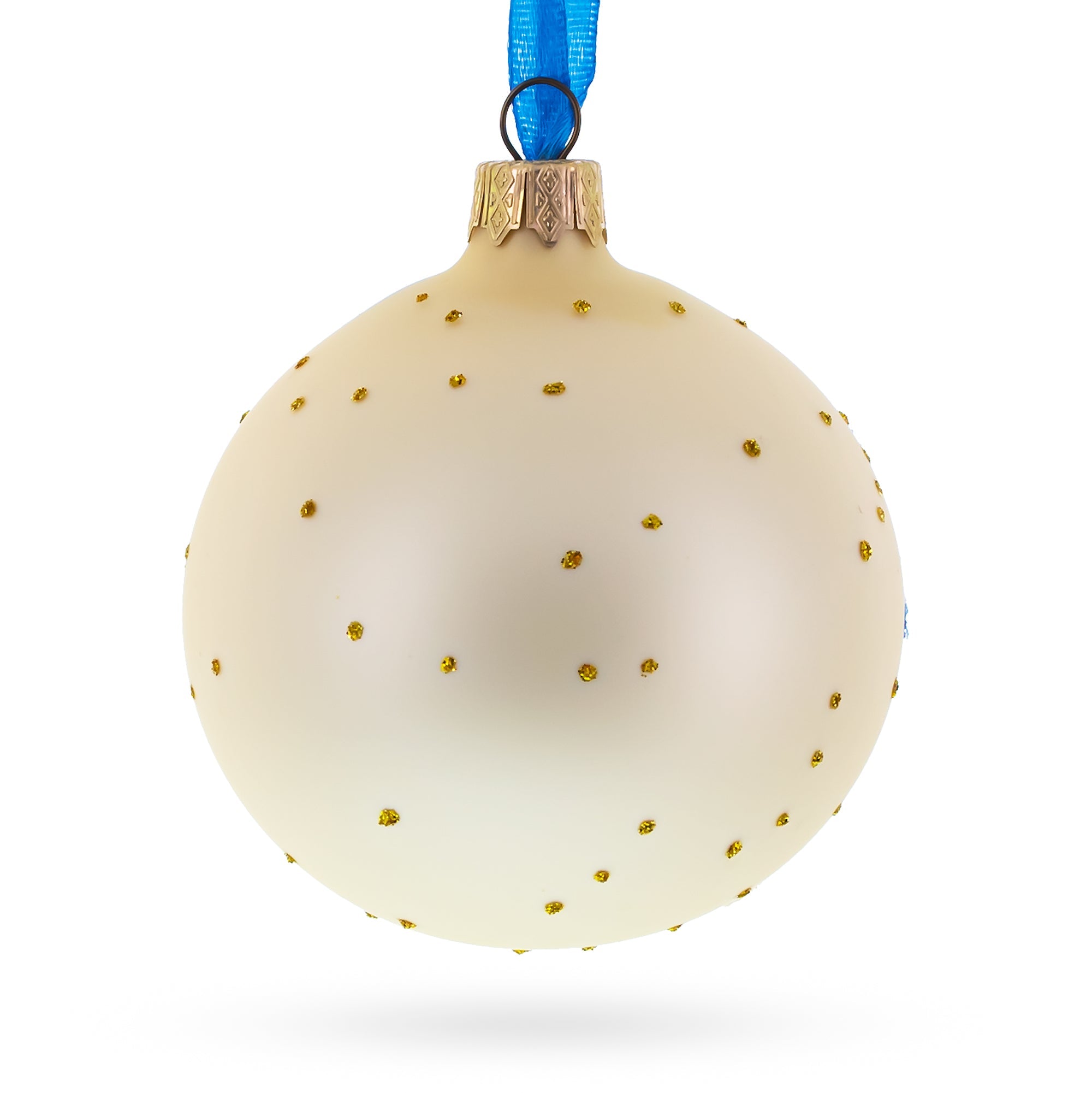 Passionate Hooked On Fishing - Blown Glass Ball Christmas Ornament 3.25 Inches