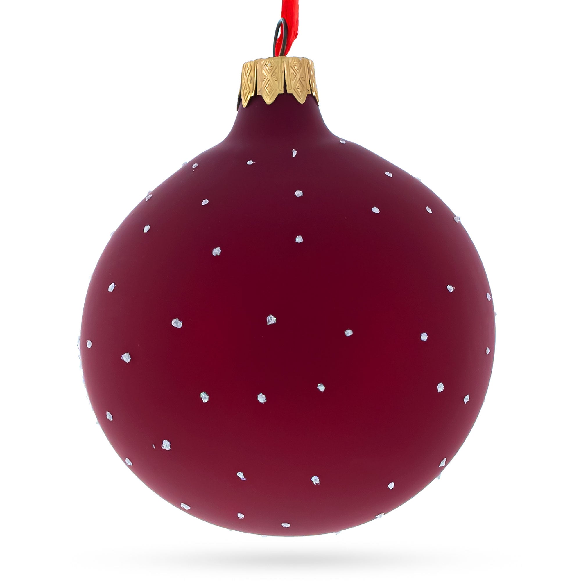 Joyful Happy Banker - Blown Glass Ball Christmas Ornament, 3.25 Inches