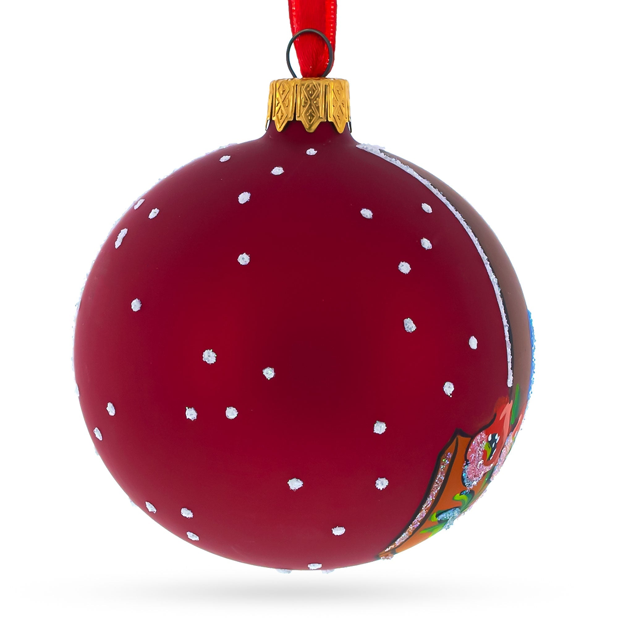 Inspiring School Teacher - Blown Glass Ball Christmas Ornament 3.25 Inches