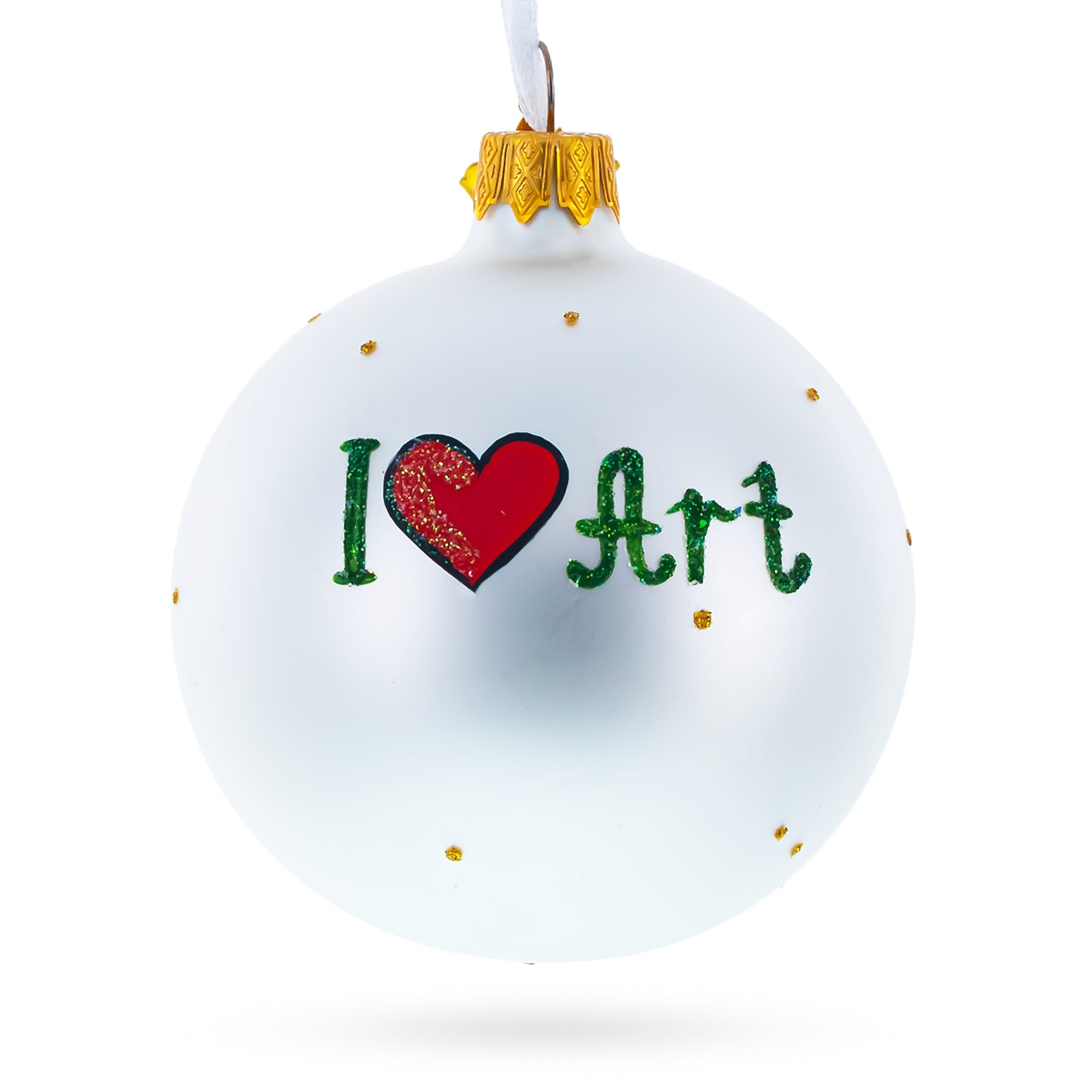 Creative Palette: Art Tools For Artist Blown Glass Ball Christmas Ornament 3.25 Inches