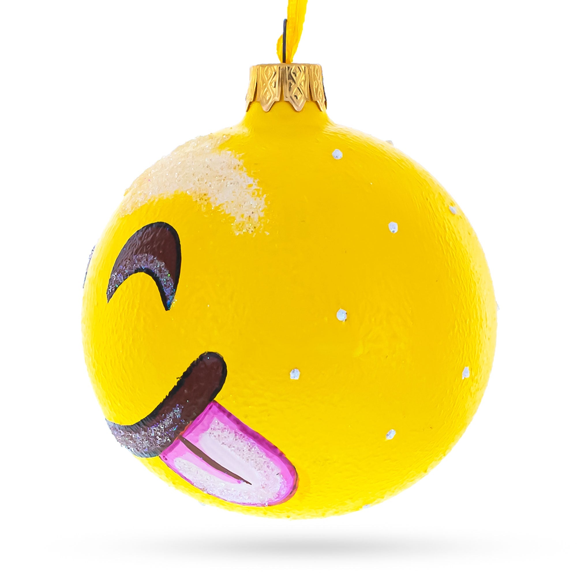 Indulging In Delight: Savoring Delicious Food Blown Glass Ball Christmas Ornament 3.25 Inches