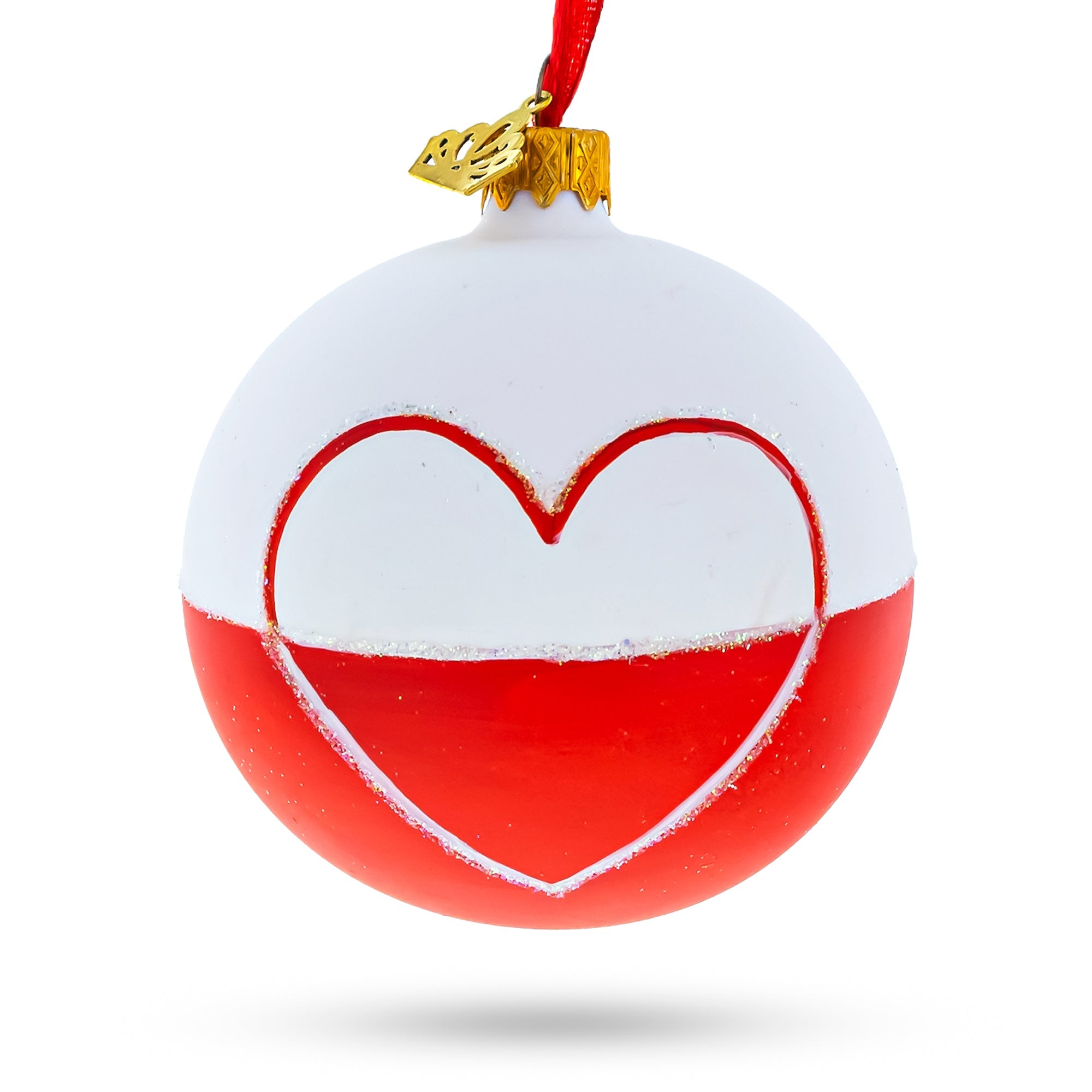 Proudly Polish: Coat Of Arms Blown Glass Ball Christmas Ornament 3.25 Inches