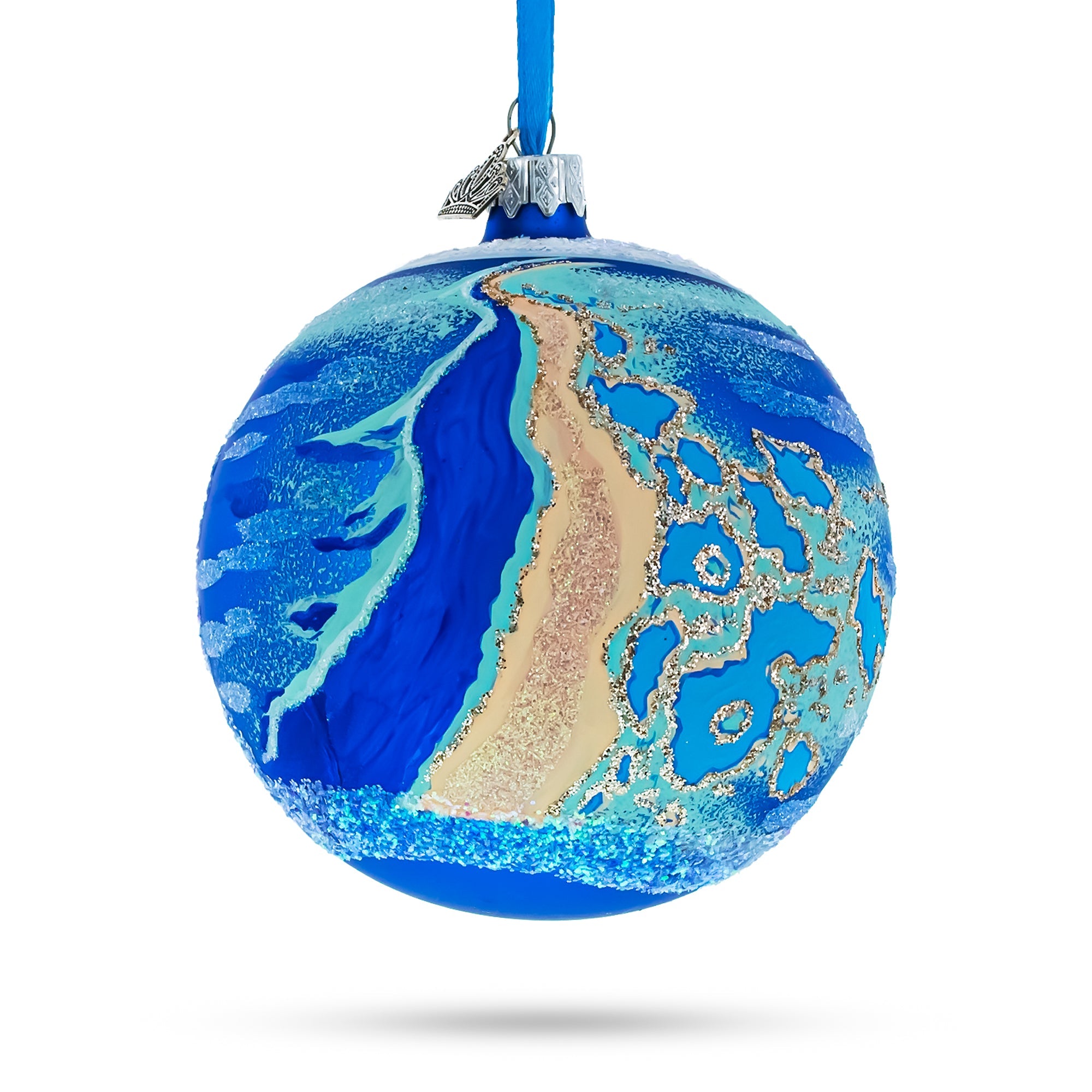 Great Barrier Reef, Australia Glass Ball Christmas Ornament 4 Inches