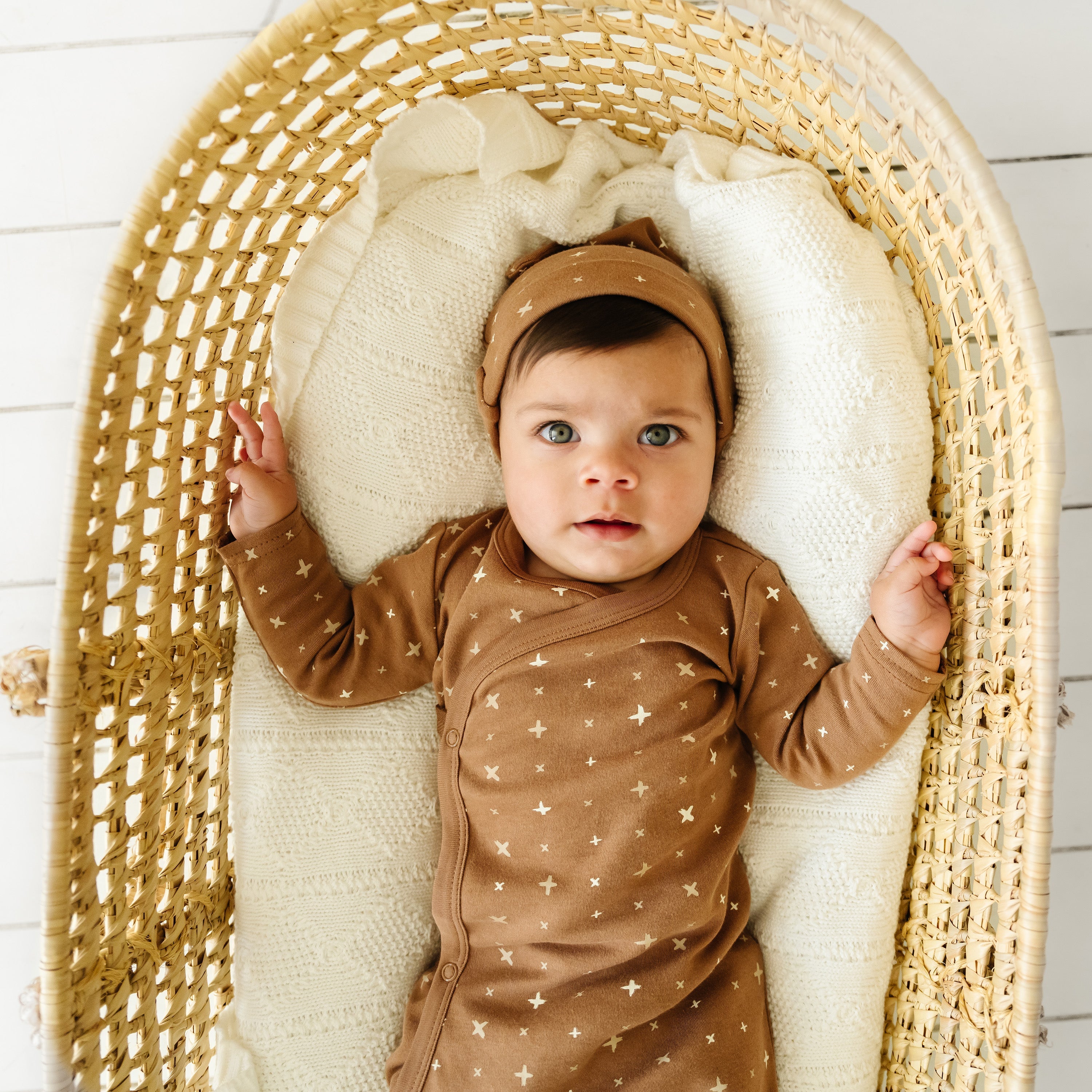 Organic Baby Sleep Gown Knotted - Sparkle