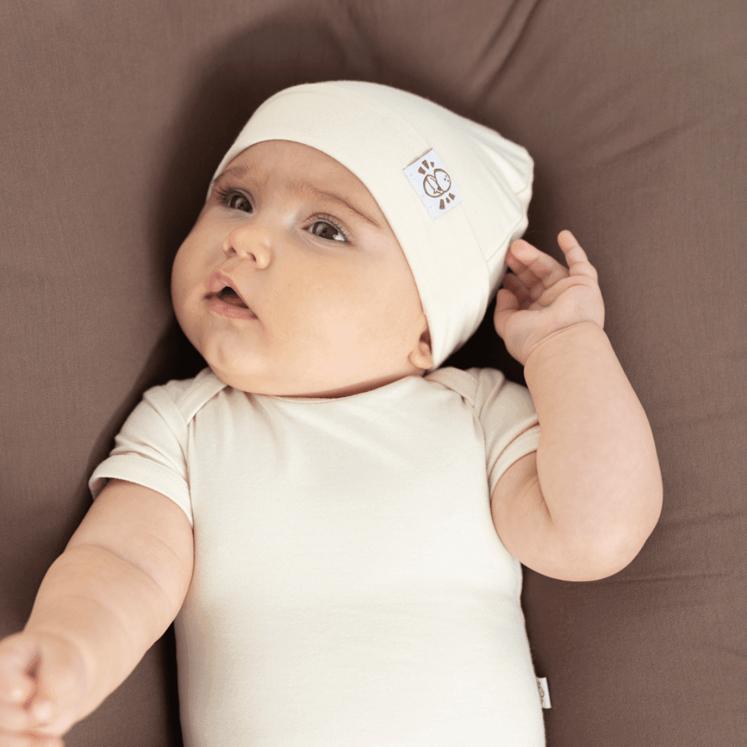 Knit Beanie In Coconut Cream