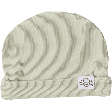 Knit Beanie In Green (ribbed)