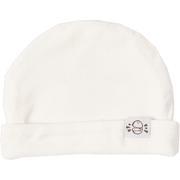 Knit Beanie In White (ribbed)