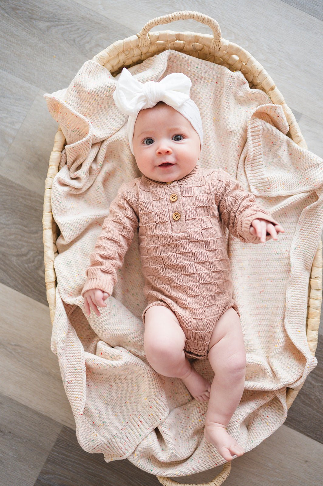 Knitted Baby Blanket - Rainbow Sprinkle