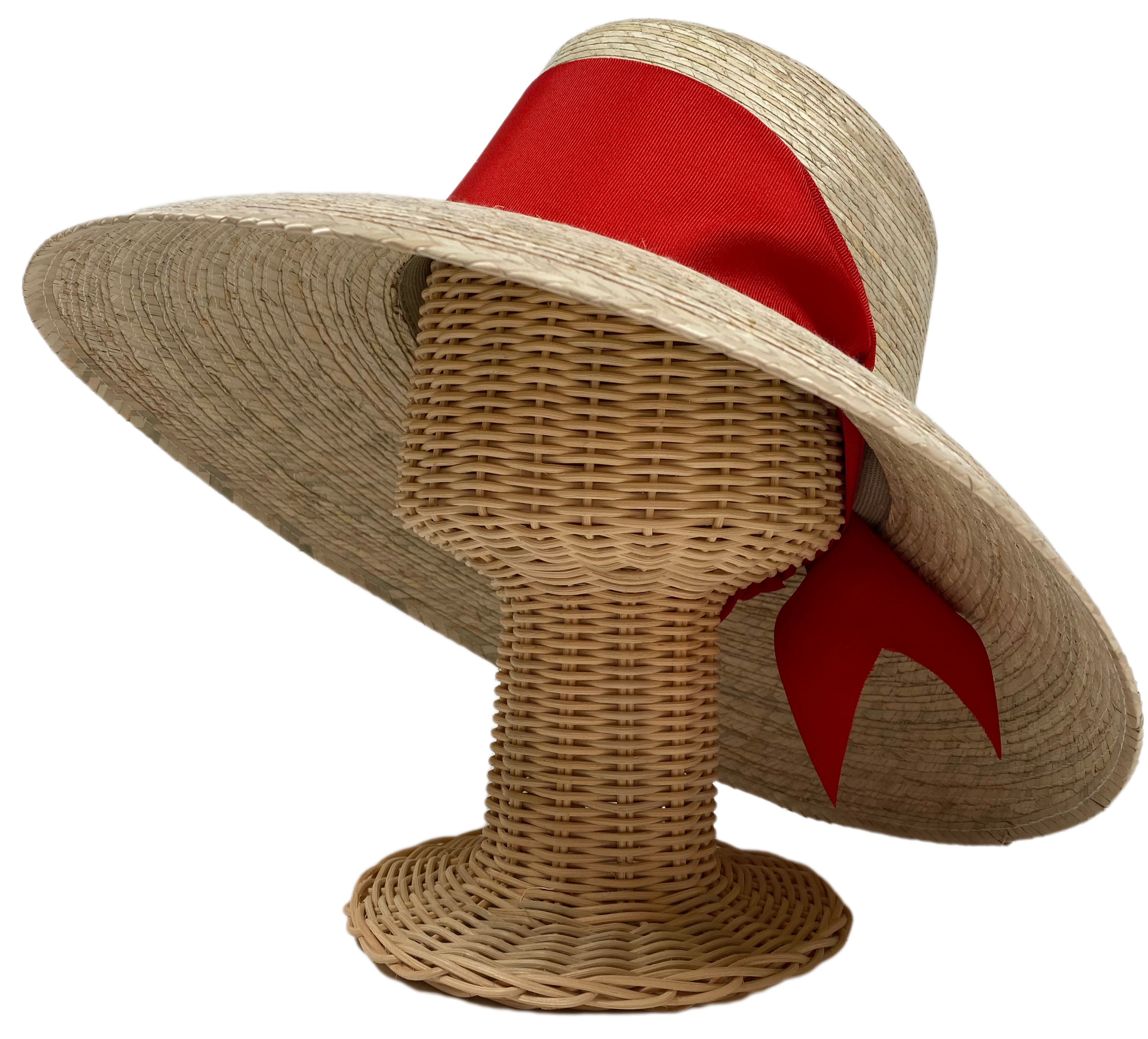 Wildflower Sun Hat - Red Wide & Short Grosgrain Ribbon