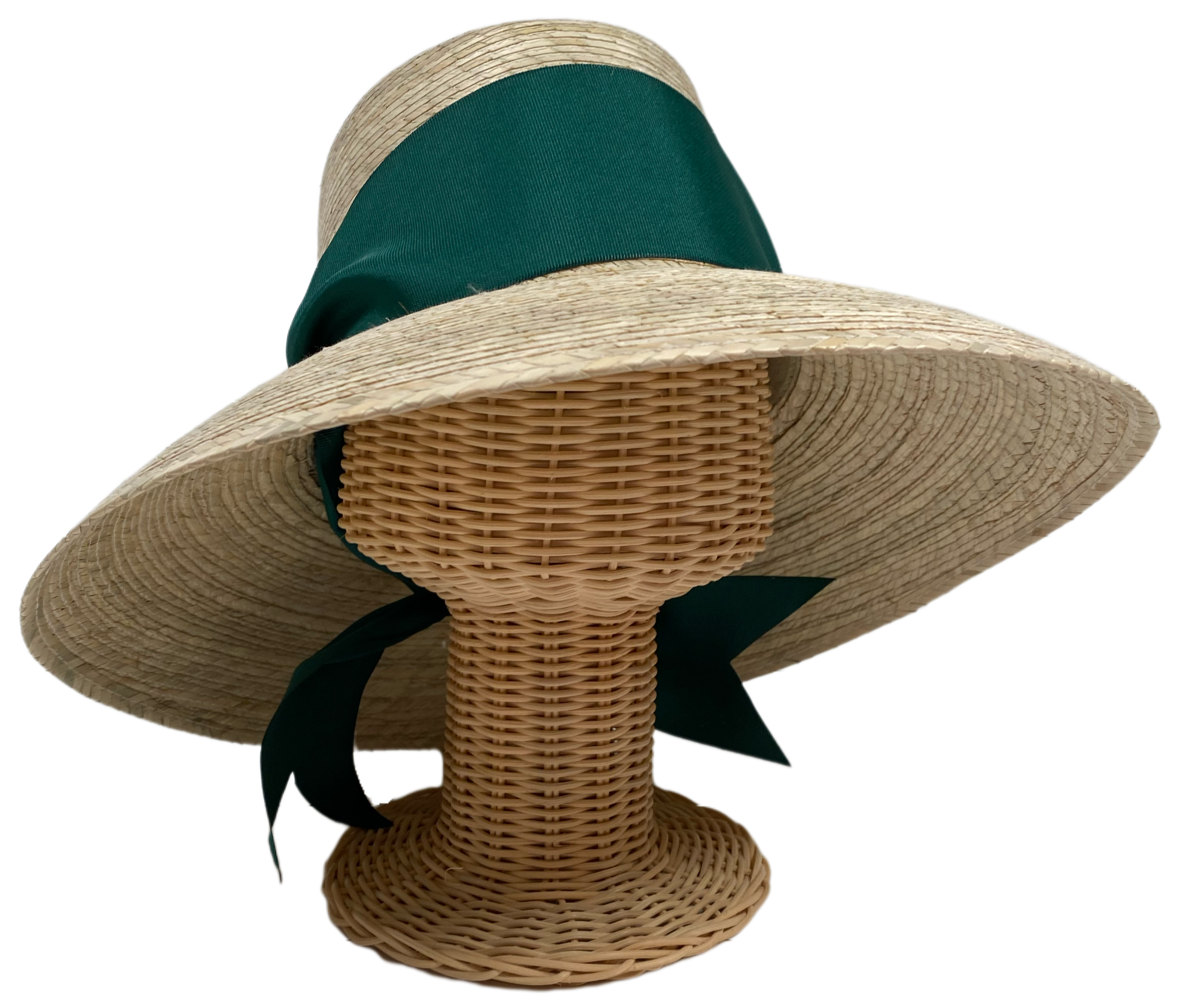 Wildflower Sun Hat - Masters Green Wide & Short Grosgrain Ribbon