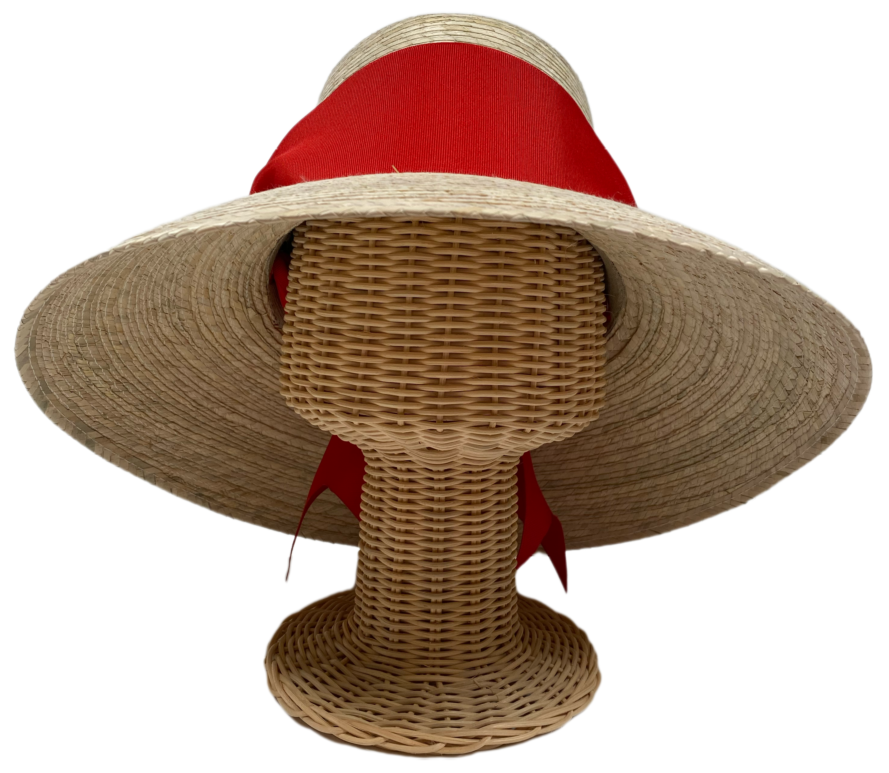 Wildflower Sun Hat - Red Wide & Short Grosgrain Ribbon