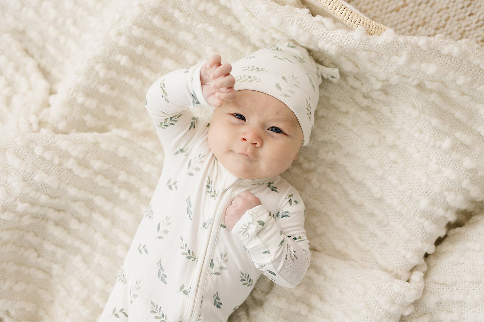 Knot Hat - Green Leaves