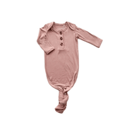 Knotted Baby Gown - Dusty Pink