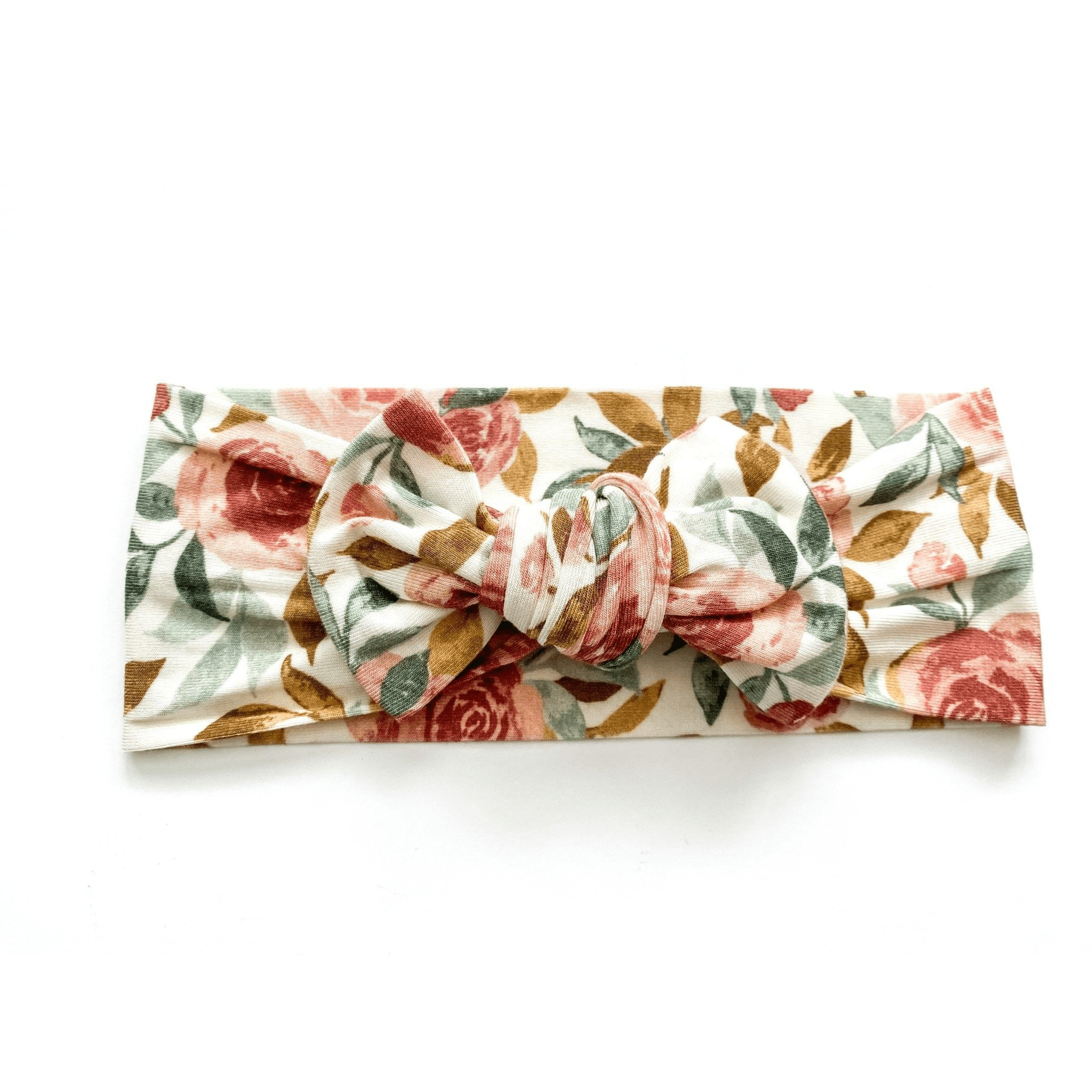 Knotted Headband - Dusty Pink Floral