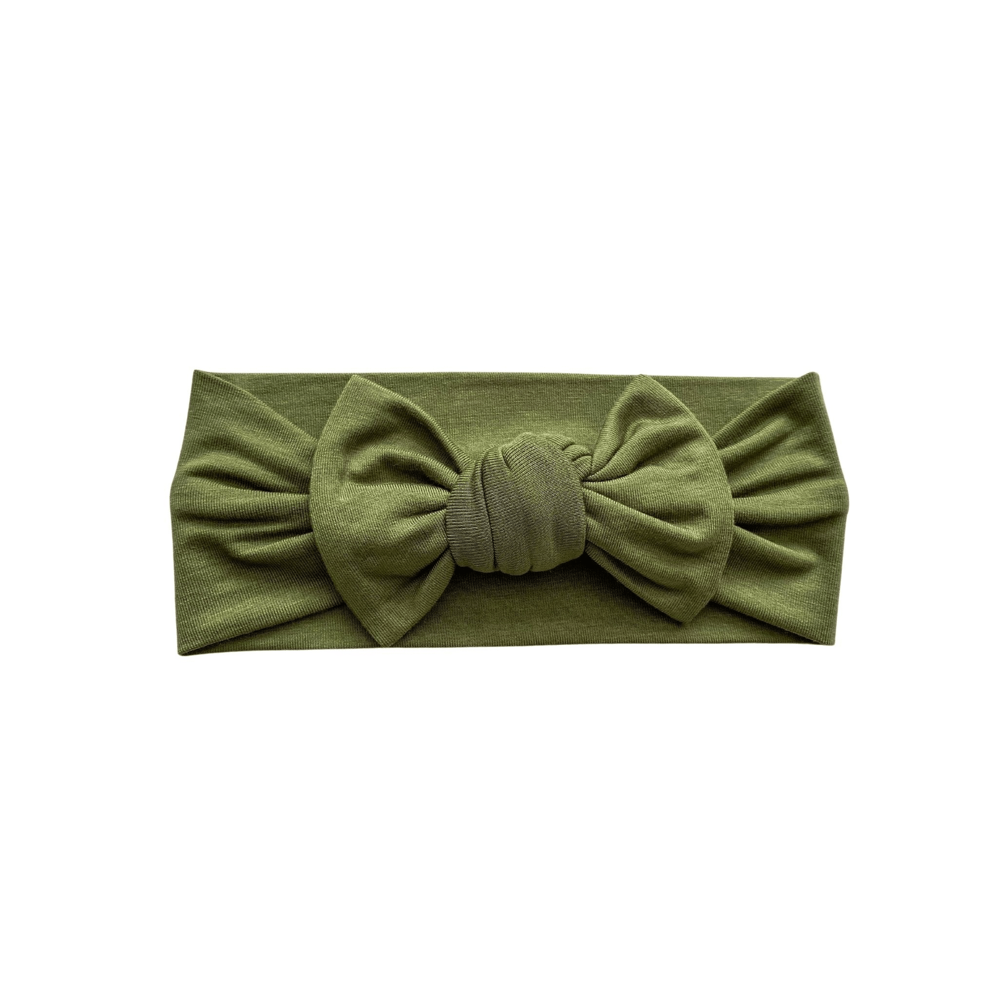 Knotted Headband - Olive Green