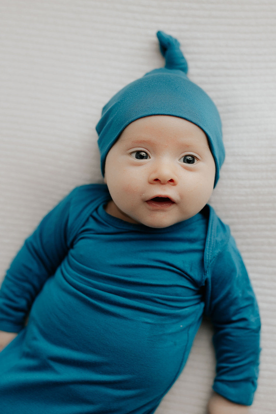 Blue Knotted Newborn Baby Gown