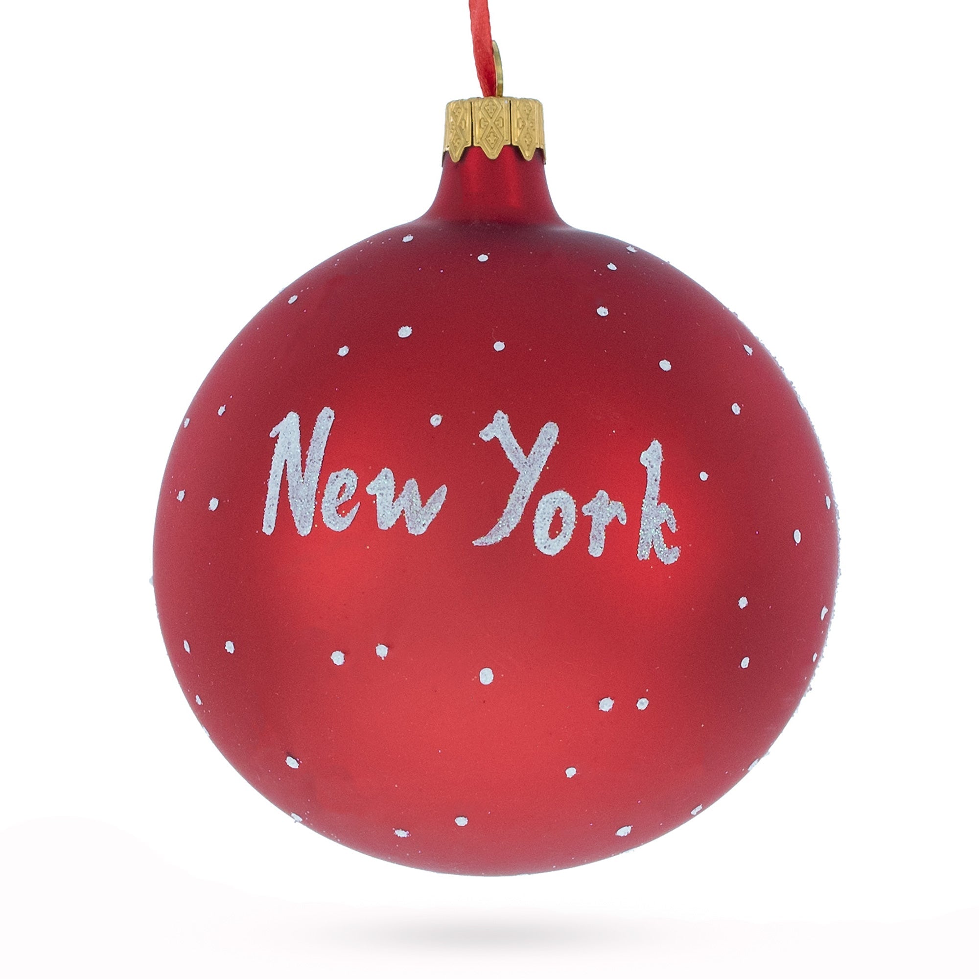 Brooklyn Bridge, New York Glass Ball Christmas Ornament 4 Inches