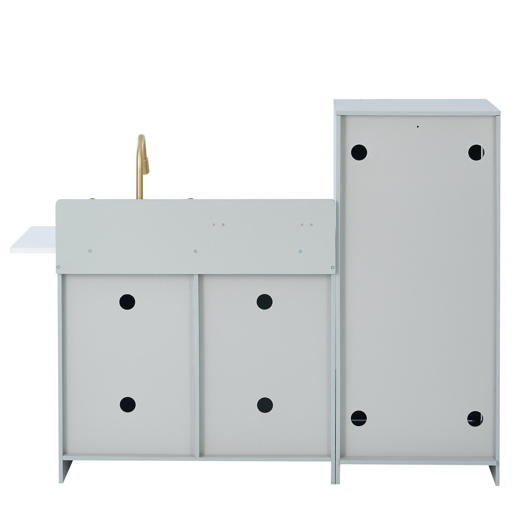 Little Chef Charlotte Modern Play Kitchen, Silver Gray/gold