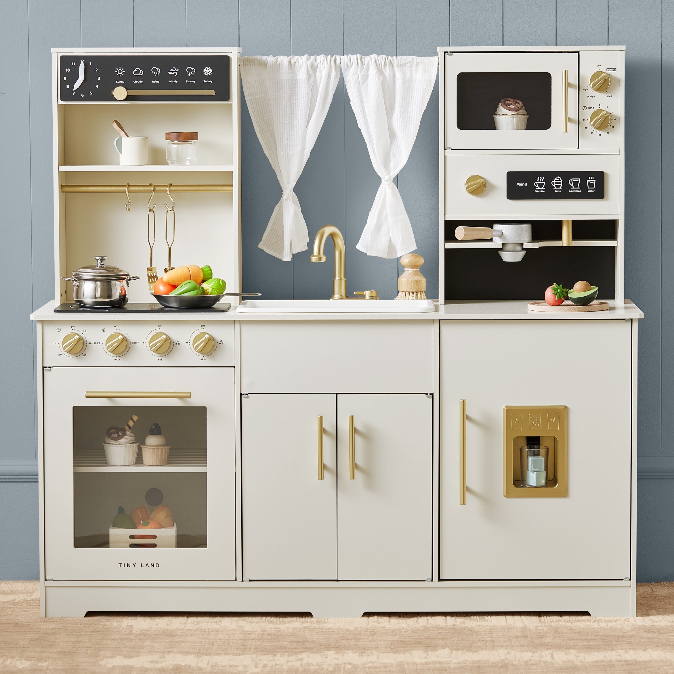 ® Play Kitchen With Running Water - Iconic Aqua Kitchen In Cream