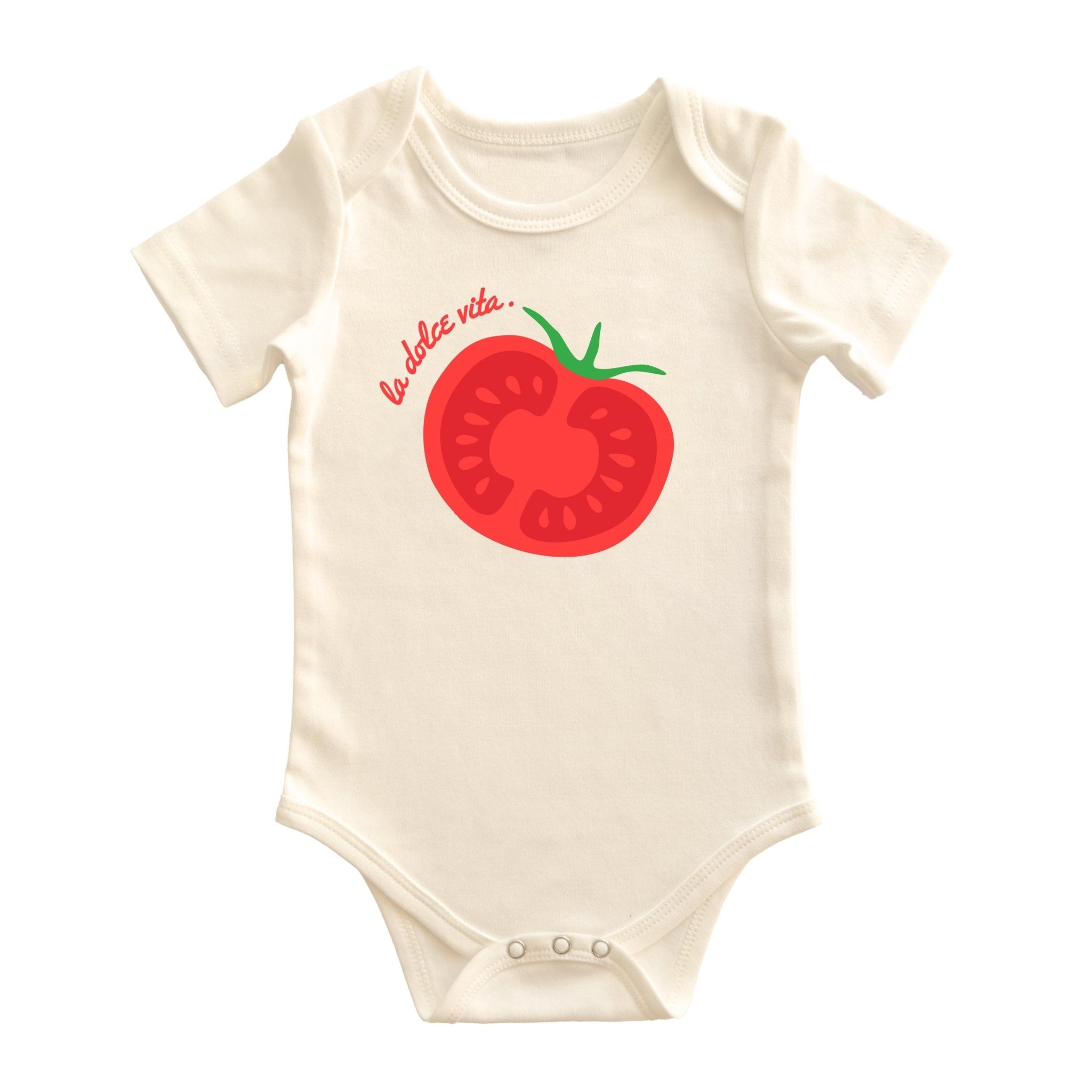 La Dolce Vita Tomato Baby Bodysuit