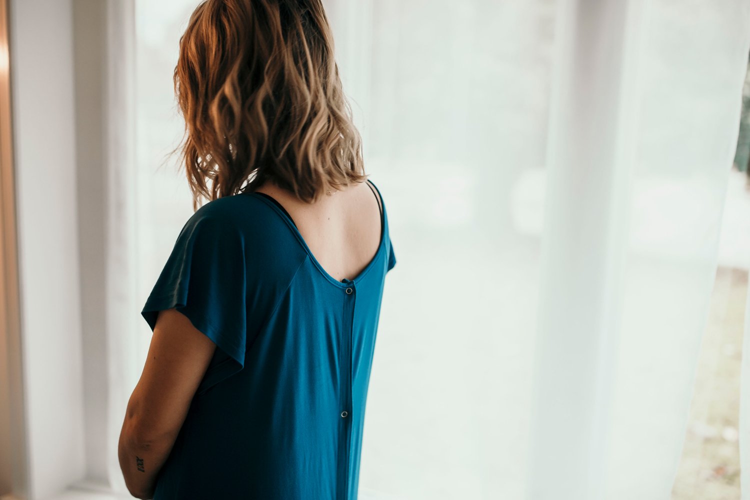 Blue Mommy Labor And Delivery Nursing Hospital Gown