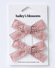 Lace Piggie Sets - Dusty Pink