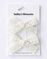 Lace Piggie Sets - White