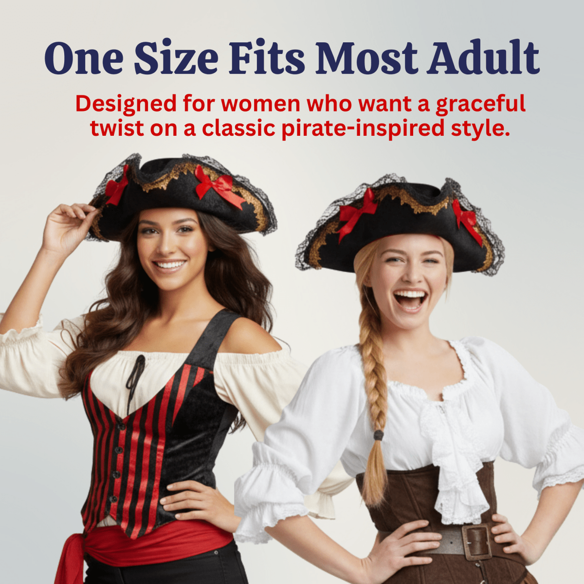 Lace Pirate Hat - Adults