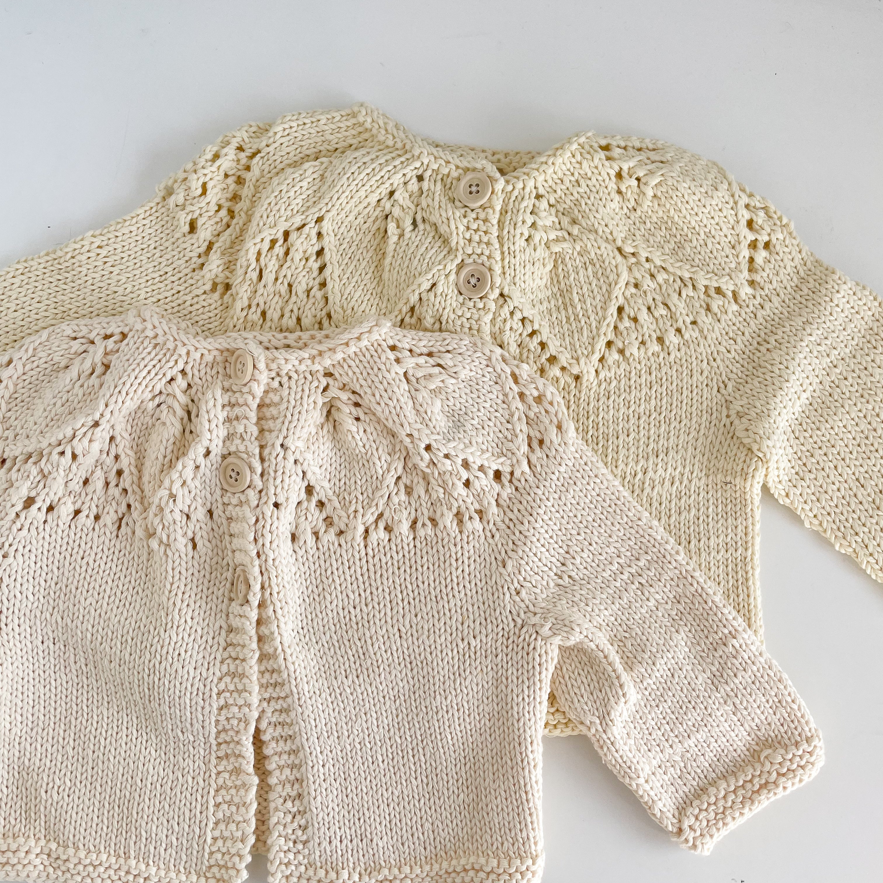 Cotton Lace Cardigan, Light Yellow