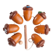 Montessori Wooden Acorn Lacing Toy For Toddlers