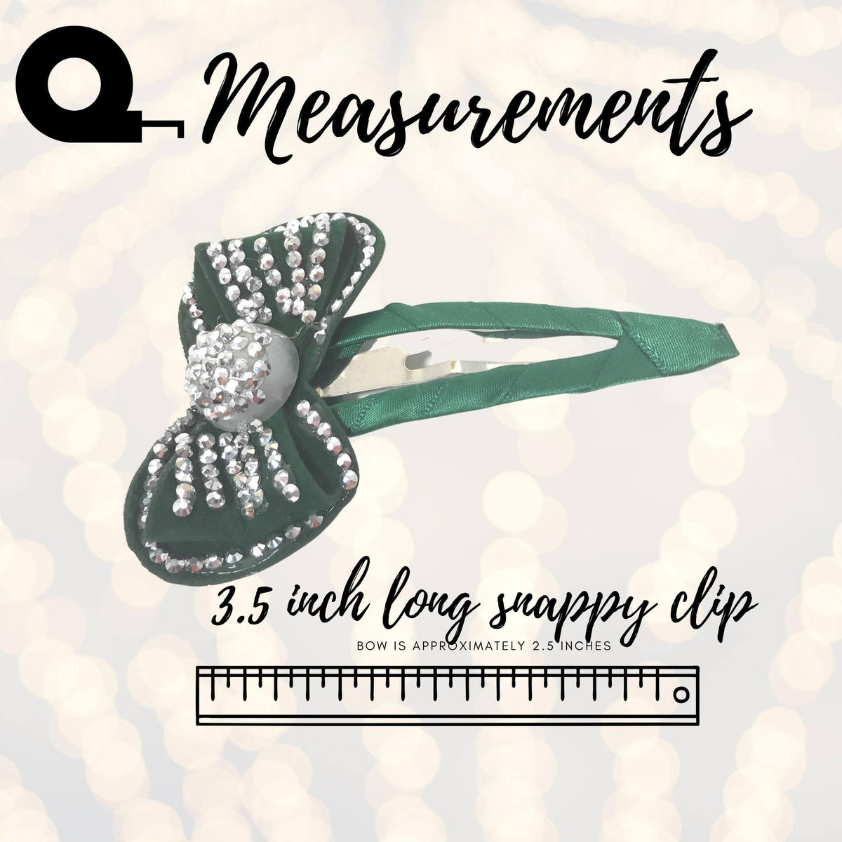 Large Bling Bow Snappy Clip