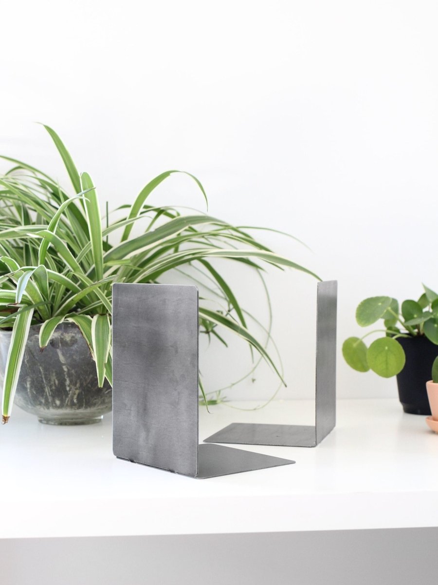 Large Metal Bookend For Vinyl Records