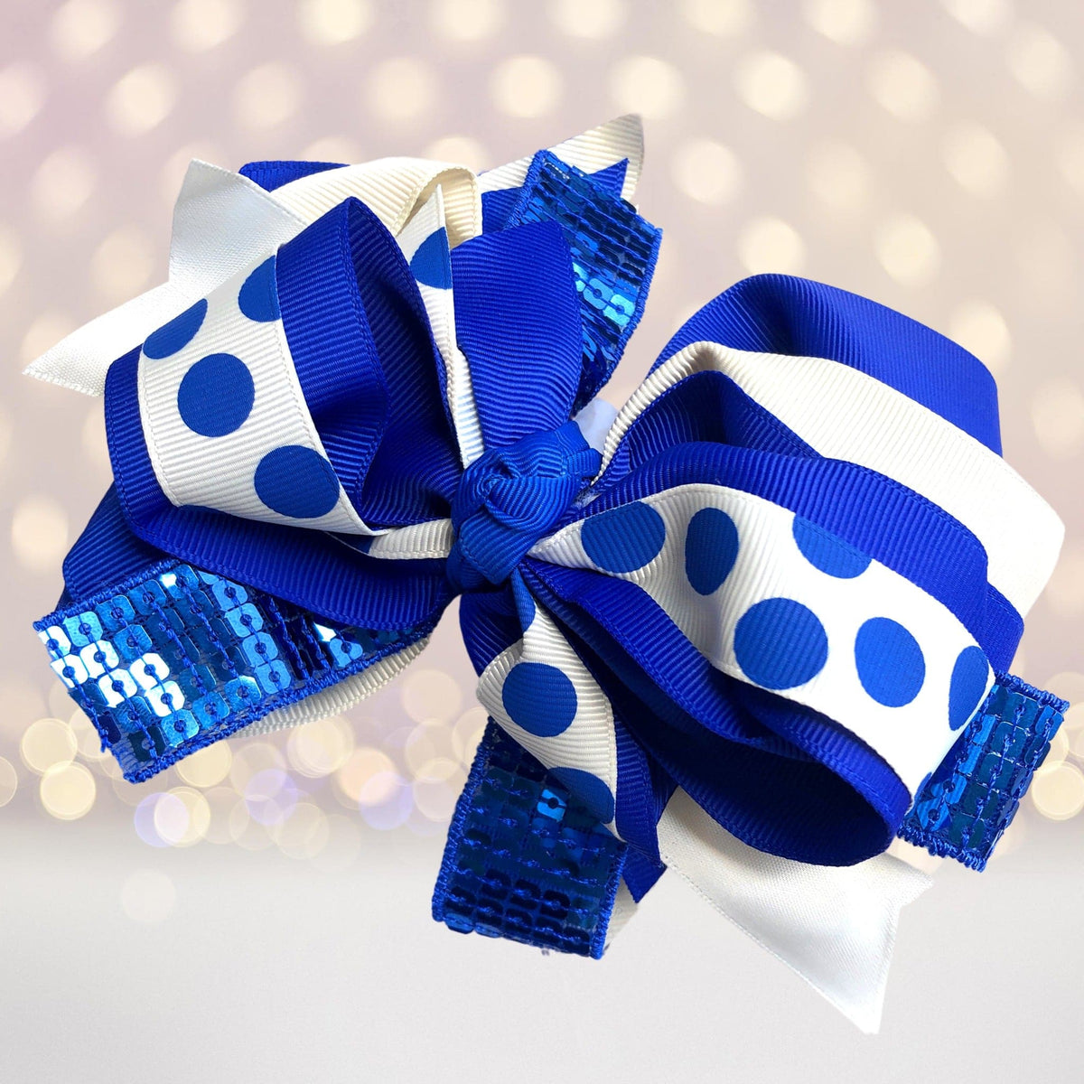 Large Sequin Boutique Hair Bow