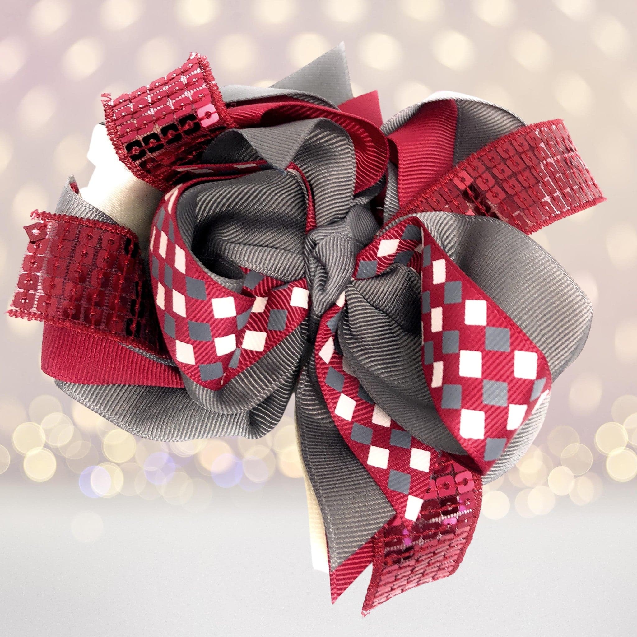 Large Sequin Boutique Hair Bow