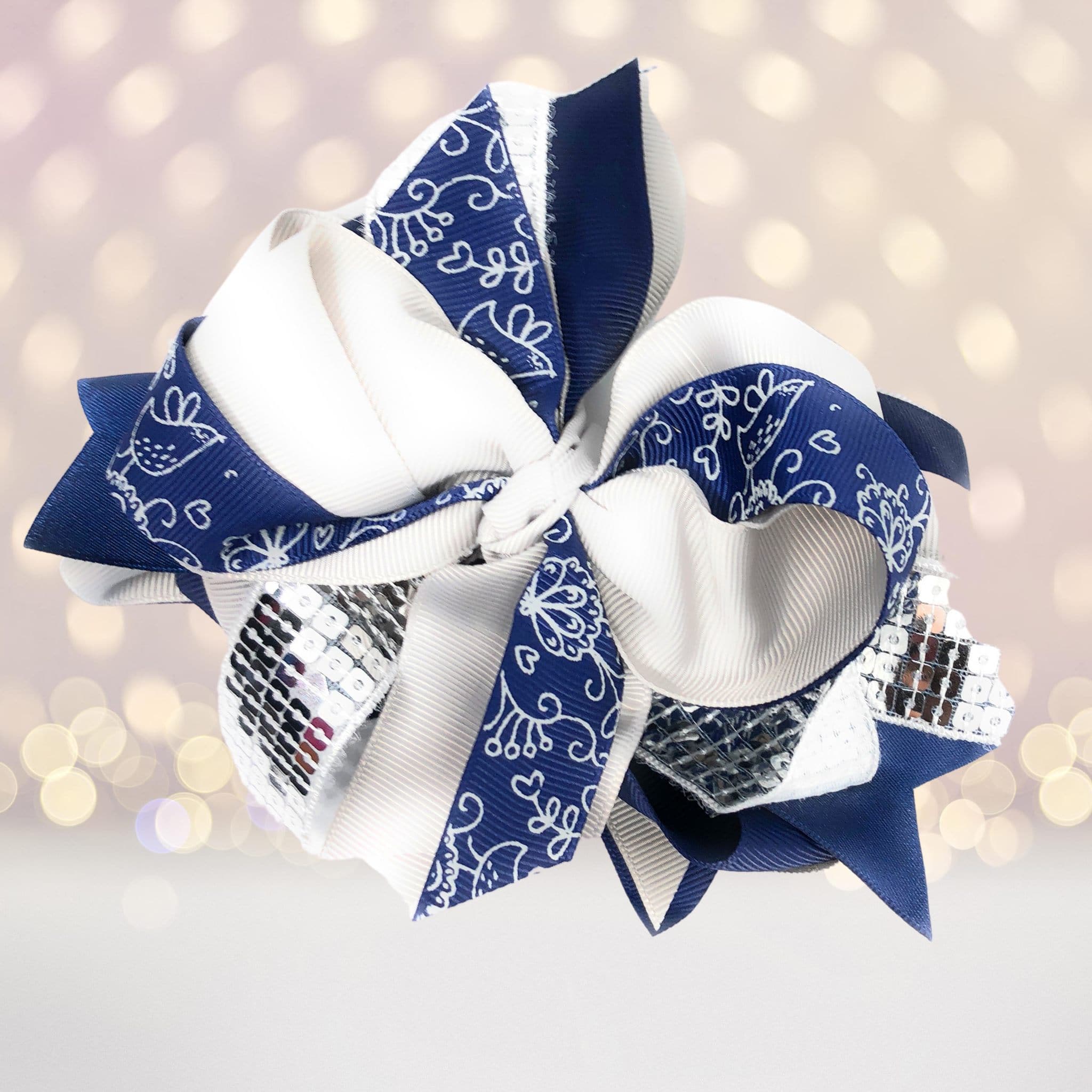 Large Sequin Boutique Hair Bow
