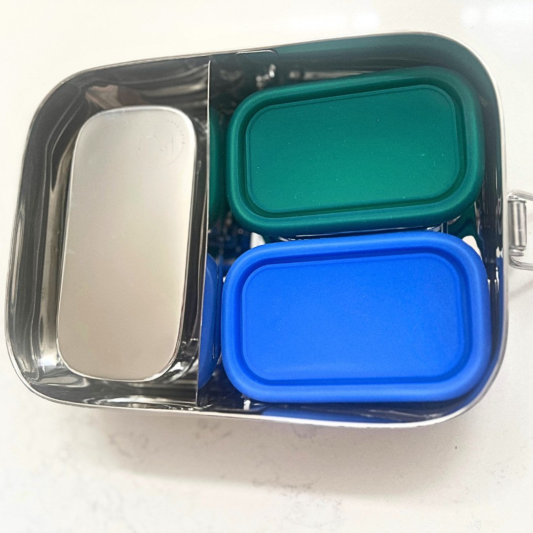 Stainless Steel Snack Container With Stainless Steel Lid (large)