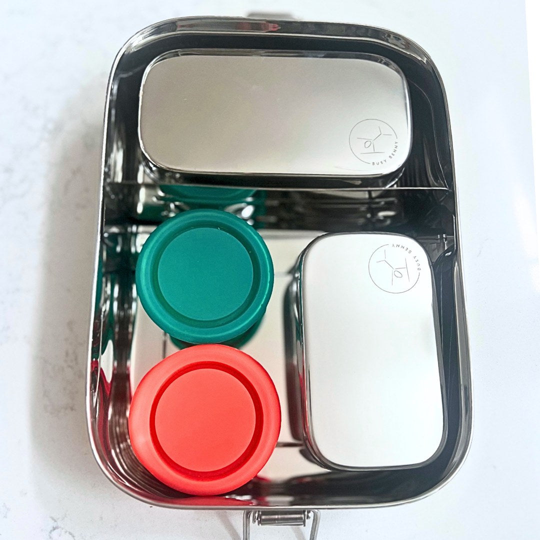 Stainless Steel Snack Container With Stainless Steel Lid (large)